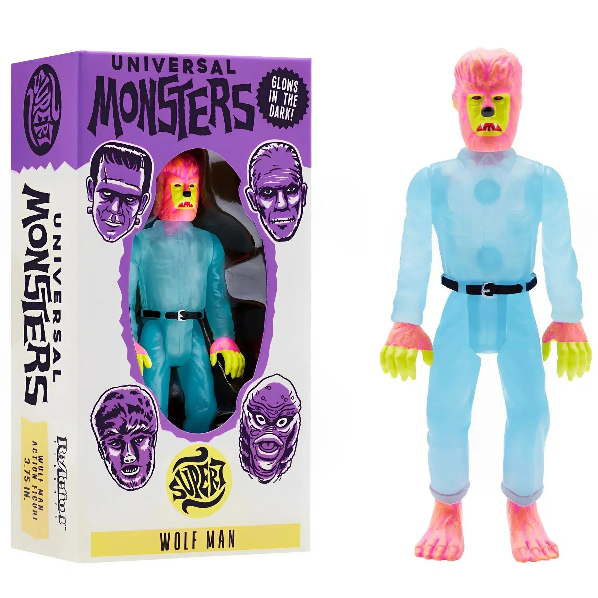 Universal Monsters - The Wolf Man (Glow-In-The-Dark Costume Colors) - Super7 - ReAction Figures - Image 2