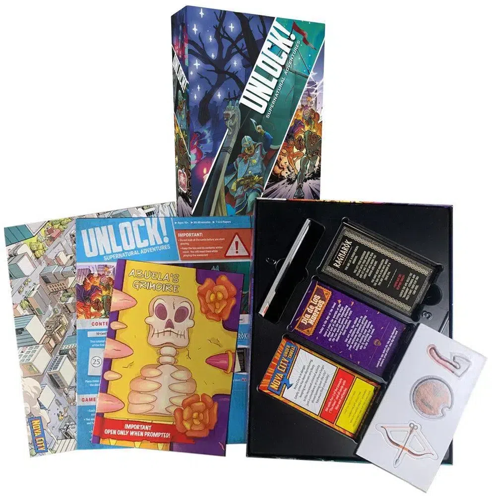 Unlock! 12 Supernatural Adventures - Cooperative Escape Room Board Game for Family, and Adults (1-6 Players, Ages 10+) - Space Cowboys - Image 2