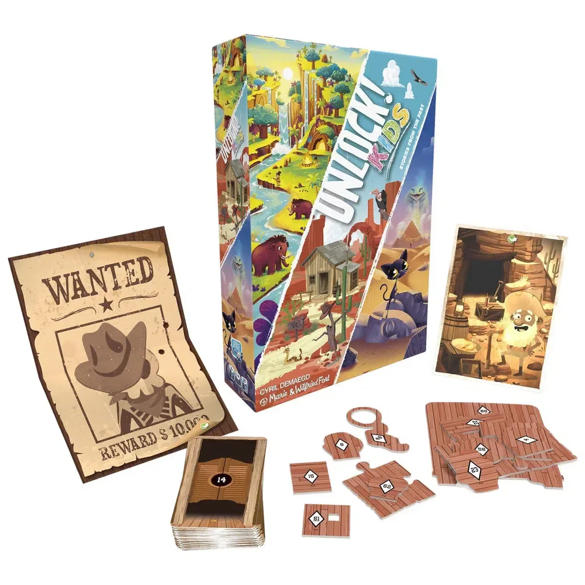 Unlock! Kids: Stories from the Past - Cooperative Escape Room Board Game for Family, and Children (1-4 Players, Ages 6+) - Space Cowboys - Image 2
