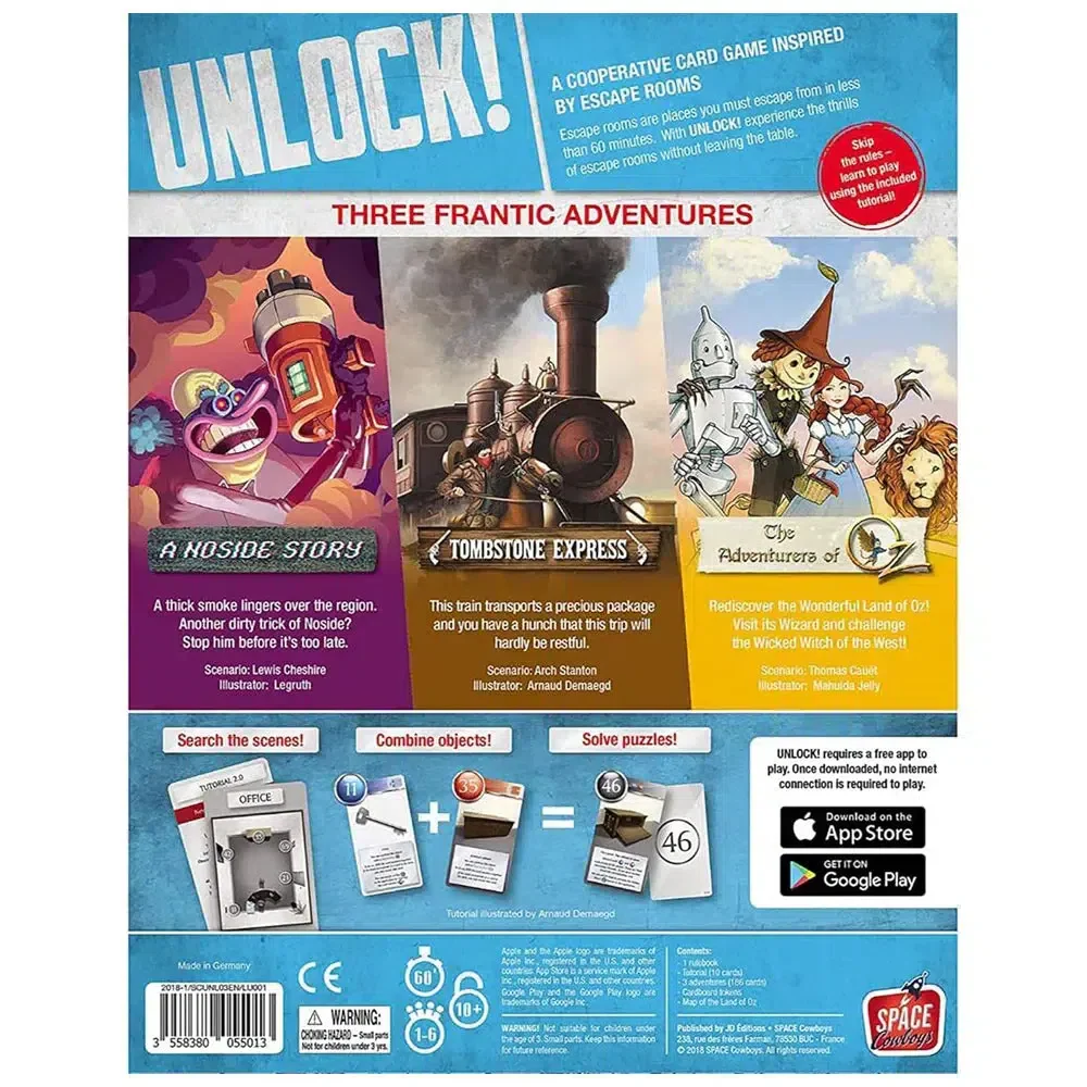 Unlock! Secret Adventures - Cooperative Escape Room Board Game for Family, and Adults (1-6 Players, Ages 10+) - Space Cowboys - Image 3
