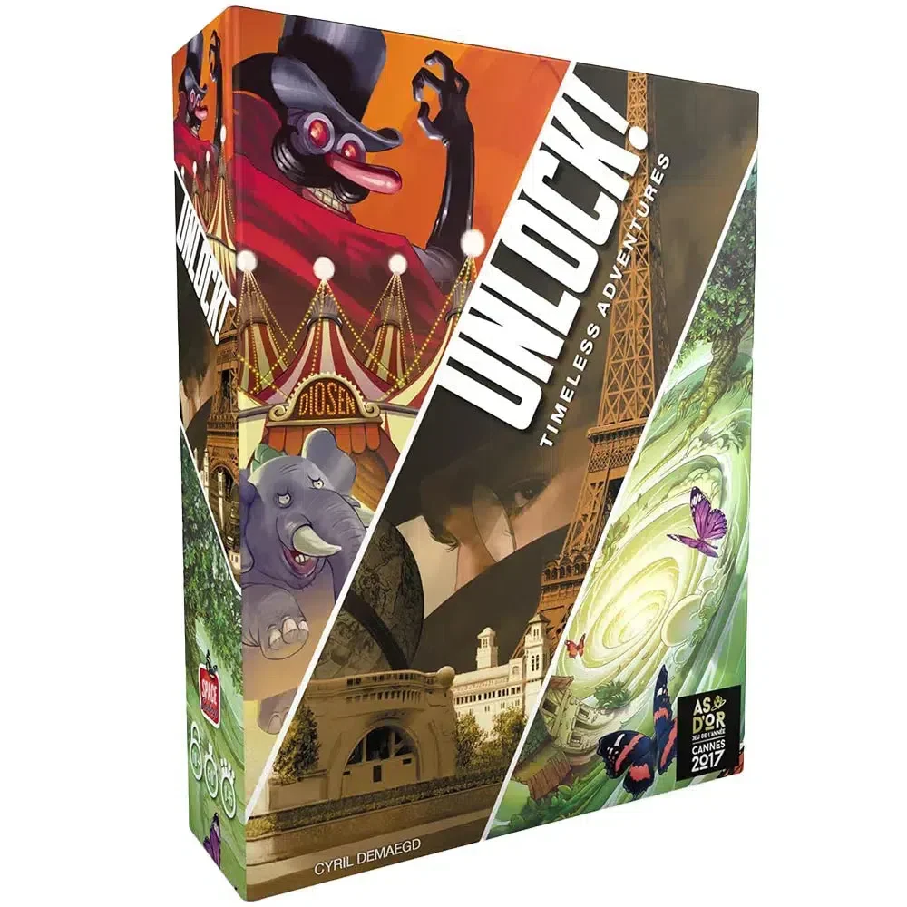 Unlock! Timeless Adventures - Cooperative Escape Room Board Game for Family, and Adults (1-6 Players, Ages 10+) - Space Cowboys