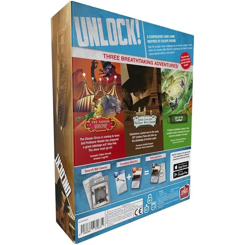 Unlock! Timeless Adventures - Cooperative Escape Room Board Game for Family, and Adults (1-6 Players, Ages 10+) - Space Cowboys - Image 3
