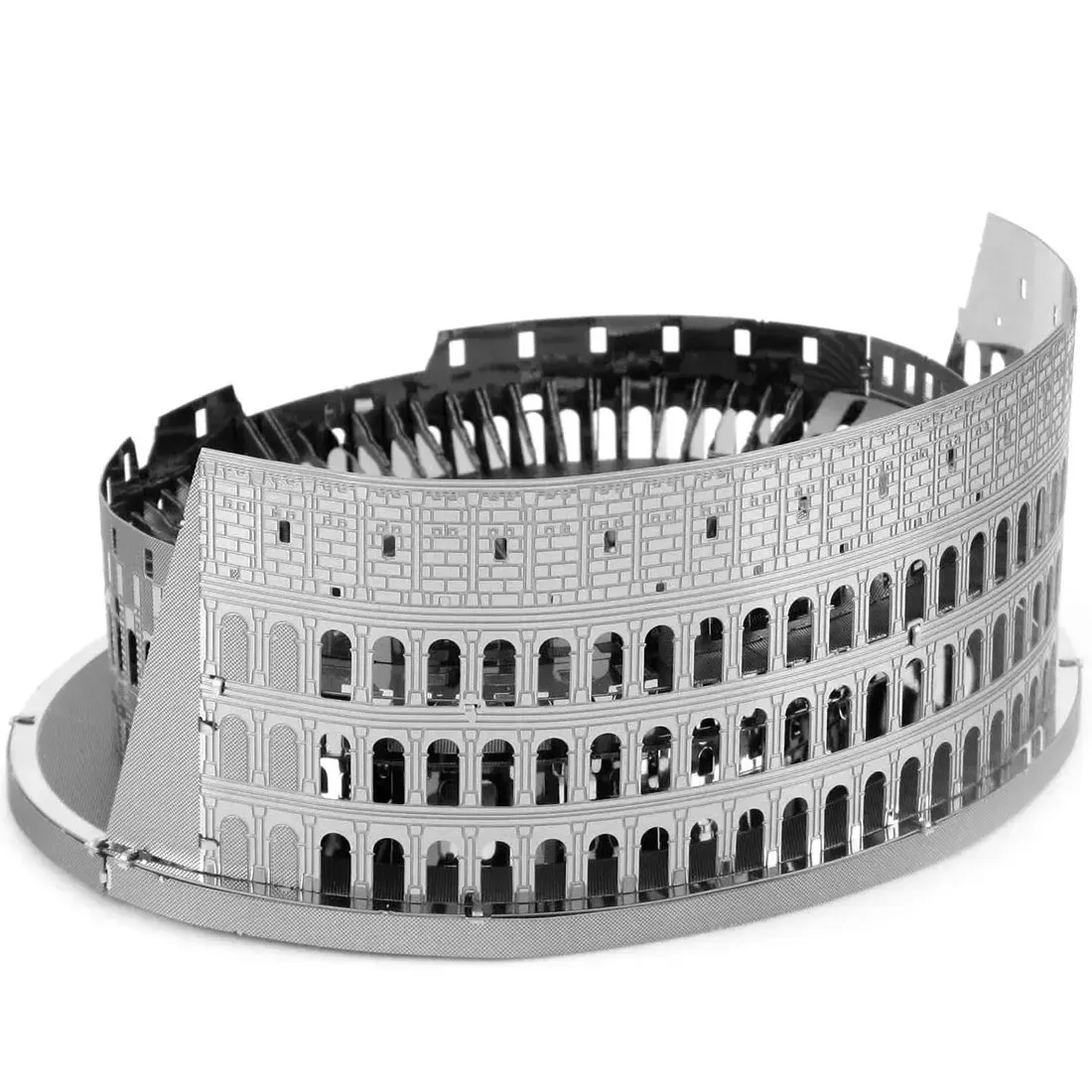 Unpainted Roman Colosseum Ruins Figure Model Kit (Steel, Challenging Difficulty) - Fascinations - Metal Earth Premium Series - Image 4
