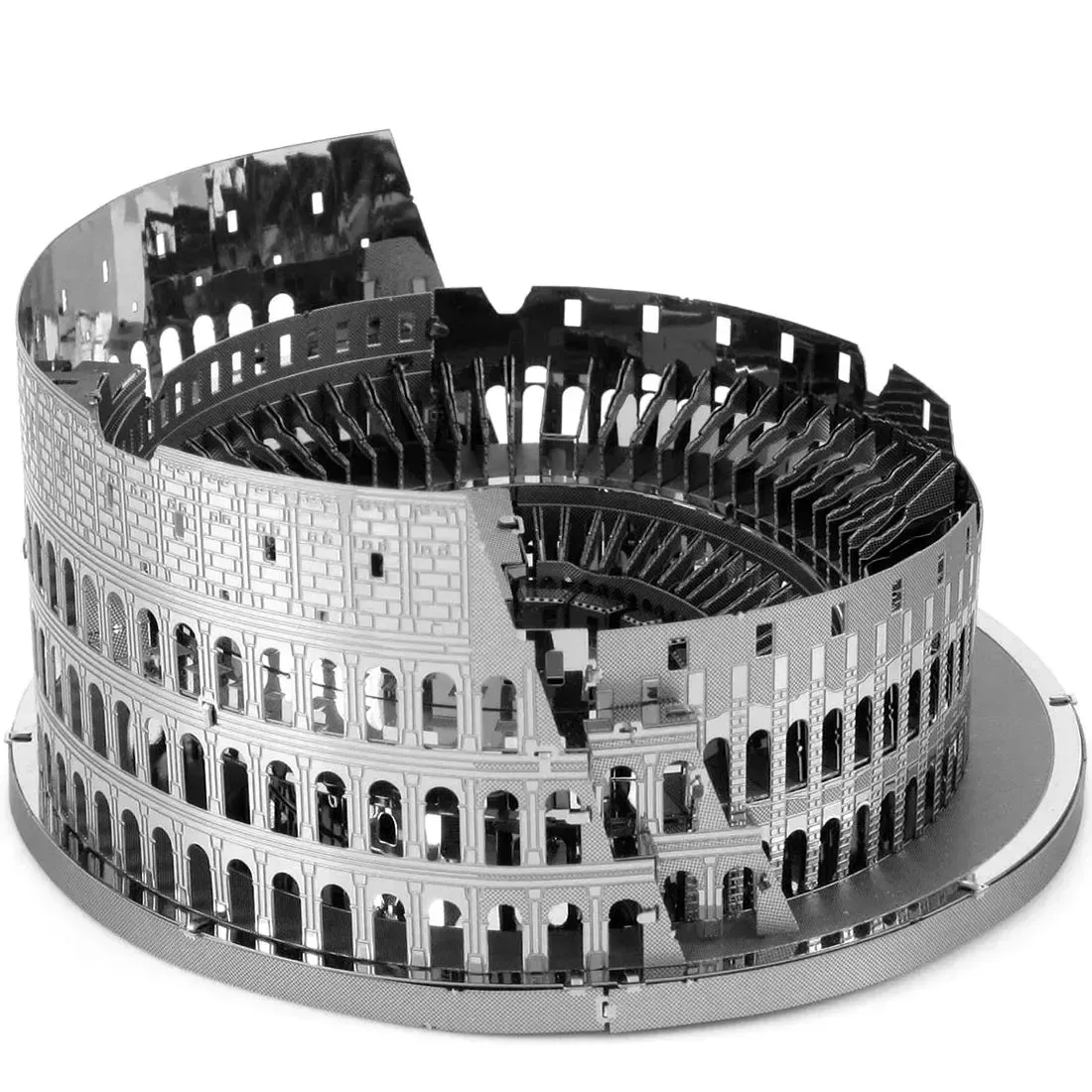 Unpainted Roman Colosseum Ruins Figure Model Kit (Steel, Challenging Difficulty) - Fascinations - Metal Earth Premium Series - Image 6