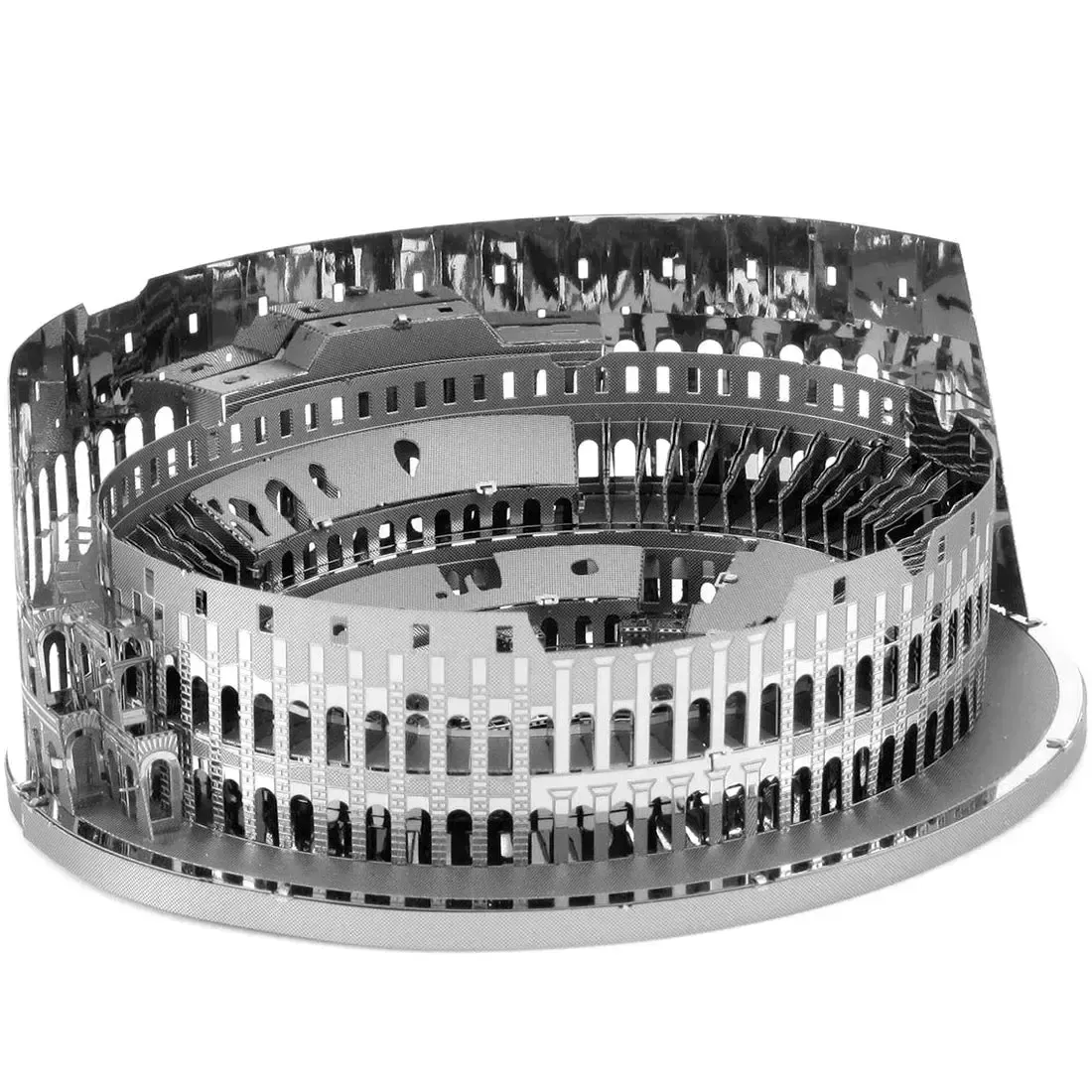 Unpainted Roman Colosseum Ruins Figure Model Kit (Steel, Challenging Difficulty) - Fascinations - Metal Earth Premium Series - Image 7