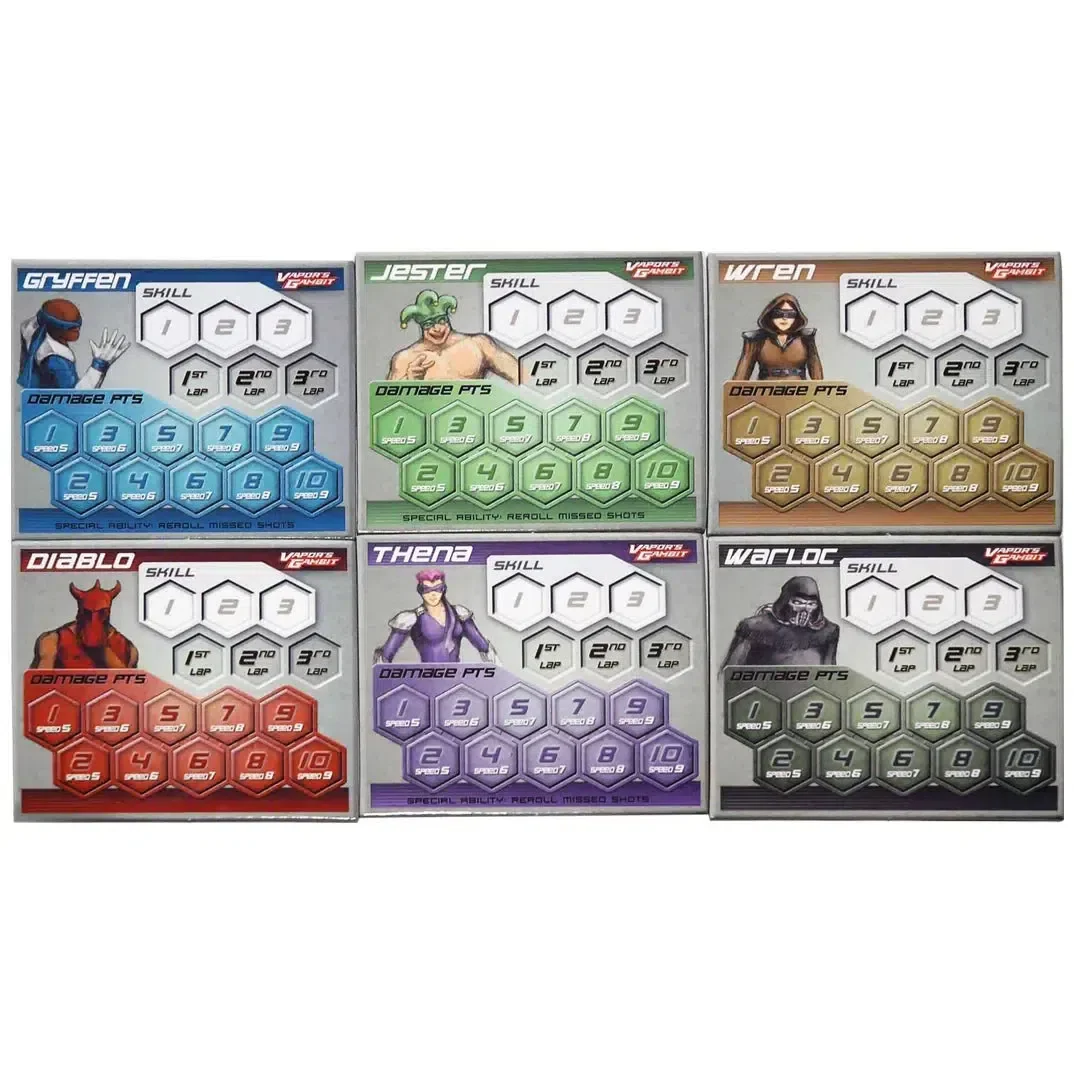 Vapor's Gambit: Screaming Hoverboard Racing - Competitive Racing Board Game for Family, Adults, and Children (2-6 Players, Ages 6+) - Hyperion - Image 2