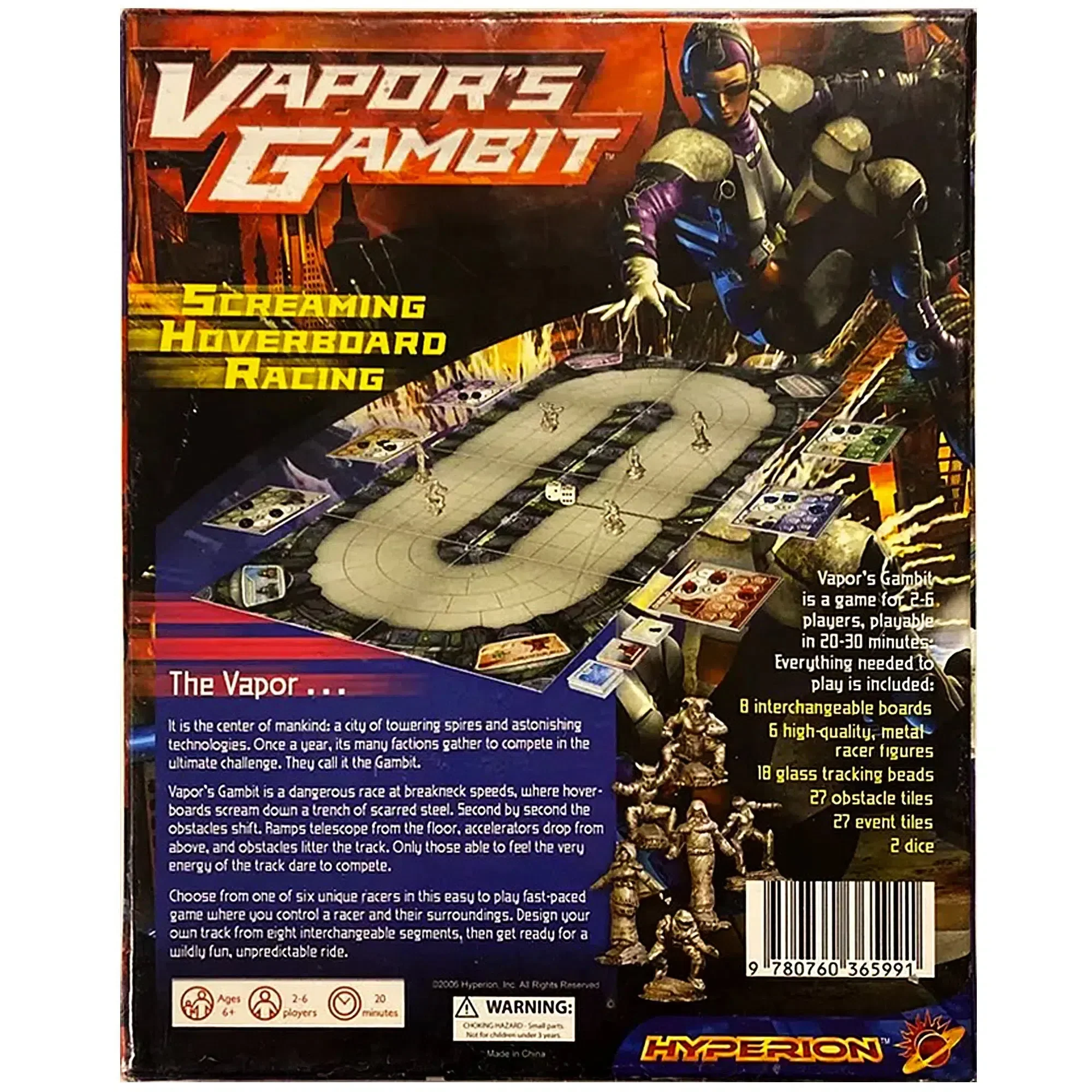 Vapor's Gambit: Screaming Hoverboard Racing - Competitive Racing Board Game for Family, Adults, and Children (2-6 Players, Ages 6+) - Hyperion - Image 3