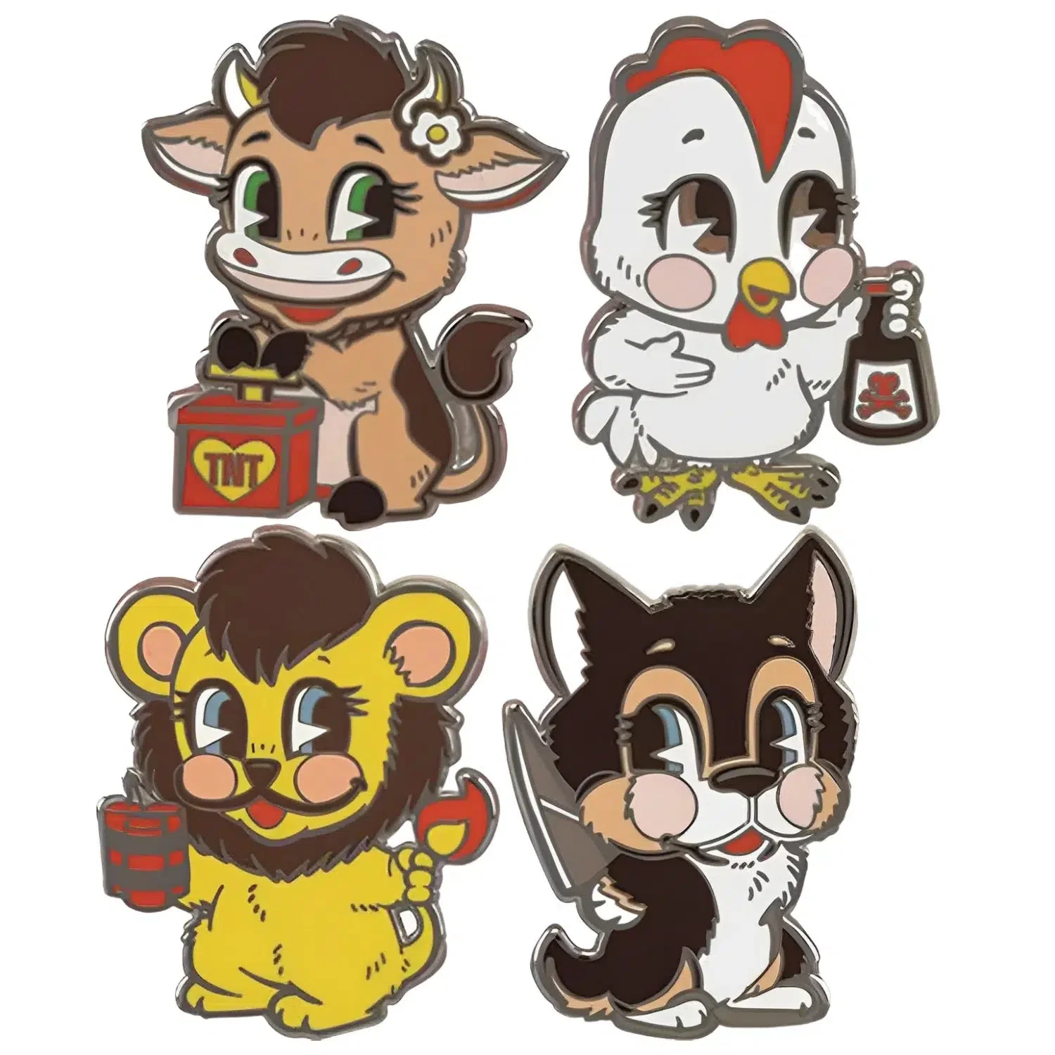 Villainous Valentines - Dangerous Cute Animals Pin Badge Set (Enamel) - Funko - Image 2
