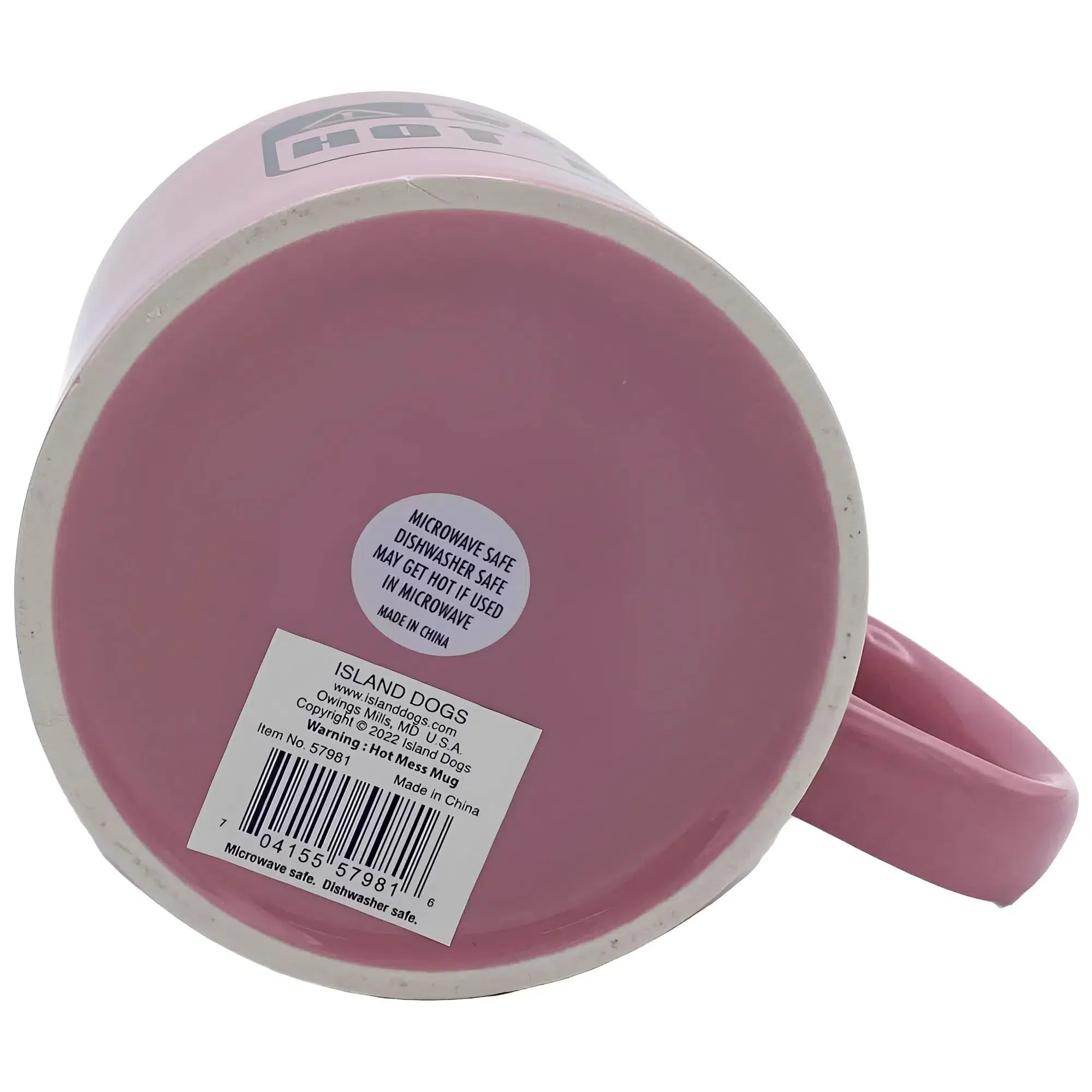 "Warning! Hot Mess" Giant Gag Gift Mug (Ceramic, 22 oz.) - Island Dogs - Image 4
