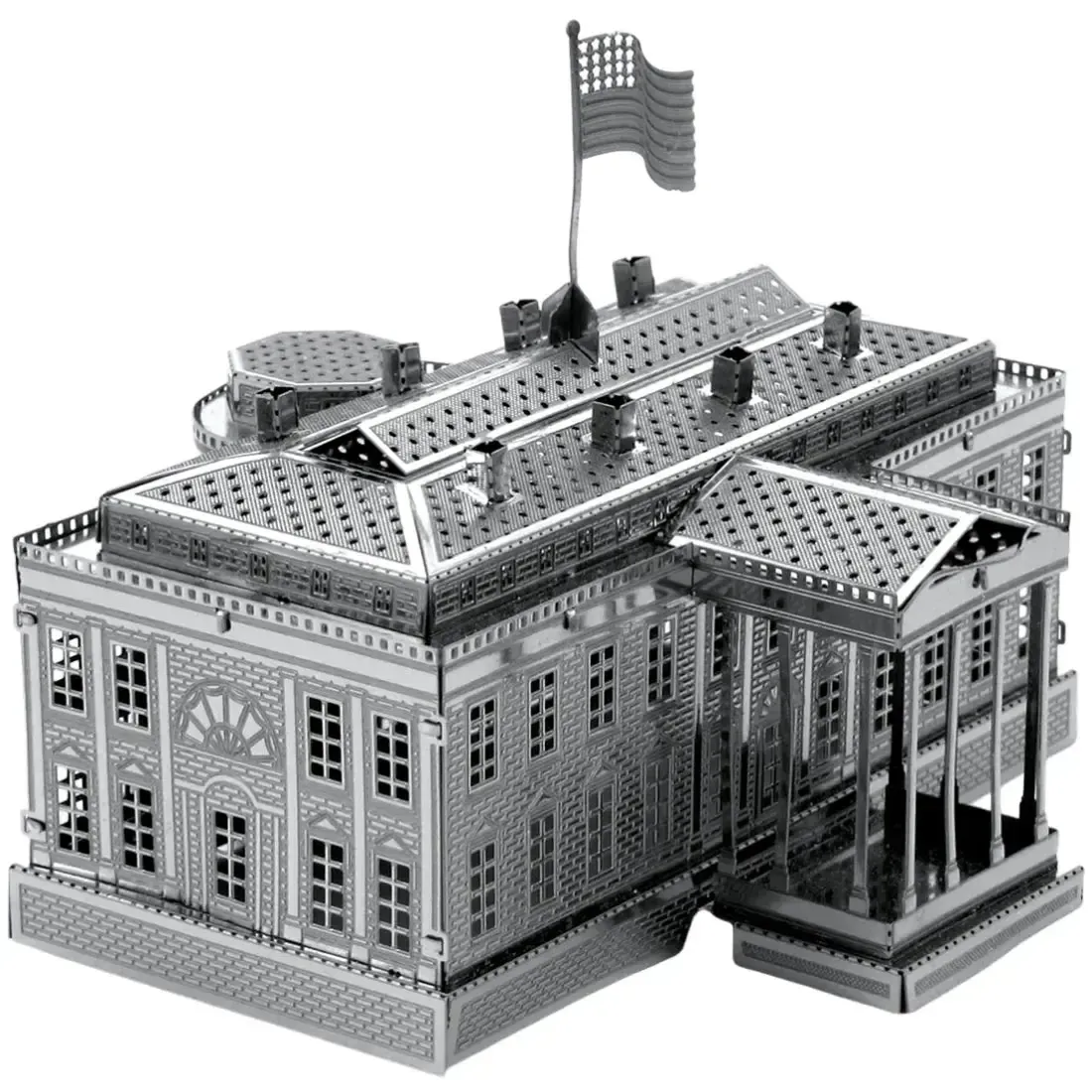 White House Figure Model Kit (Steel, Moderate Difficulty) - Fascinations - Metal Earth Series - Image 7