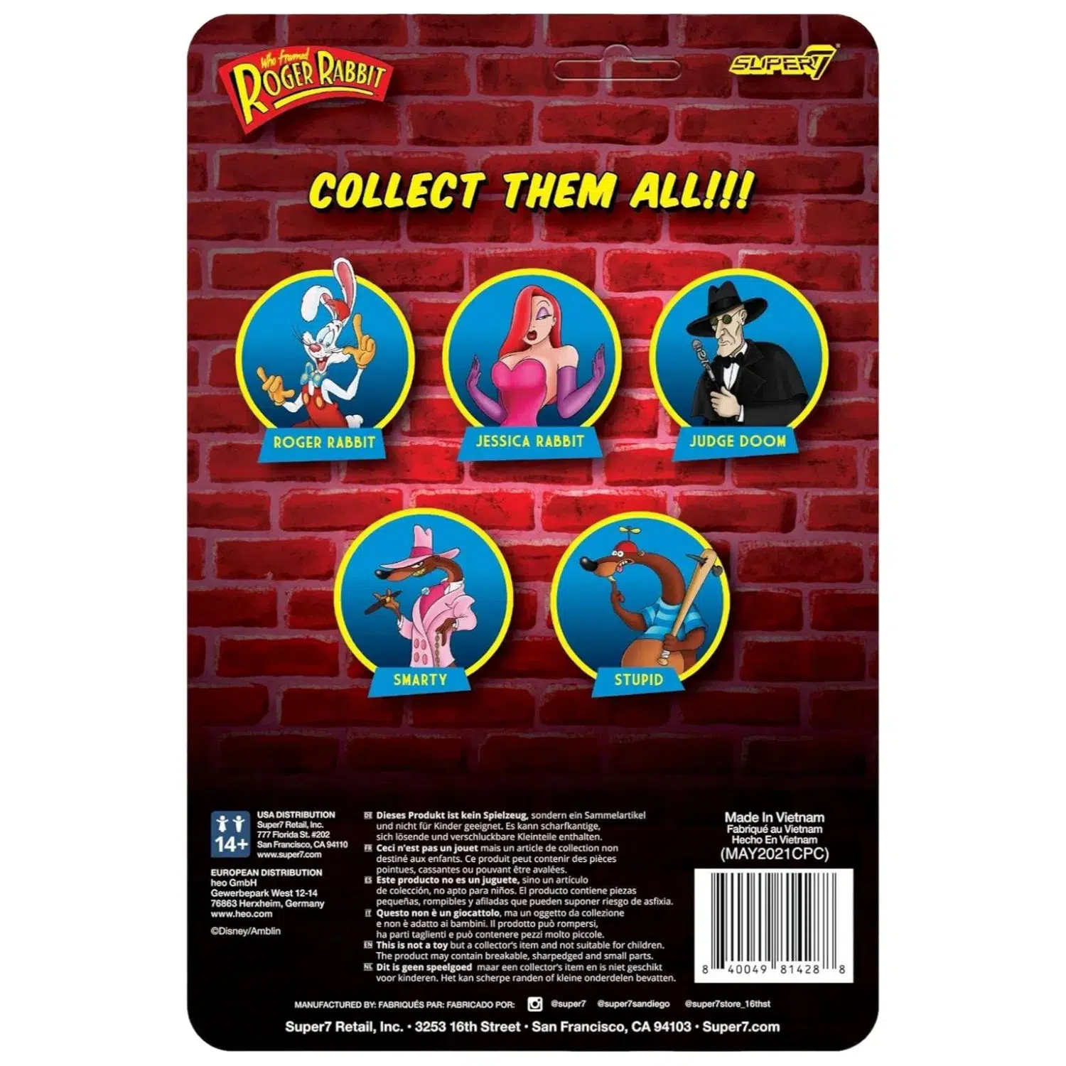 Who Framed Roger Rabbit - Smarty Action Figure - Super7 - ReAction Figures Series, Wave 1 - Image 3