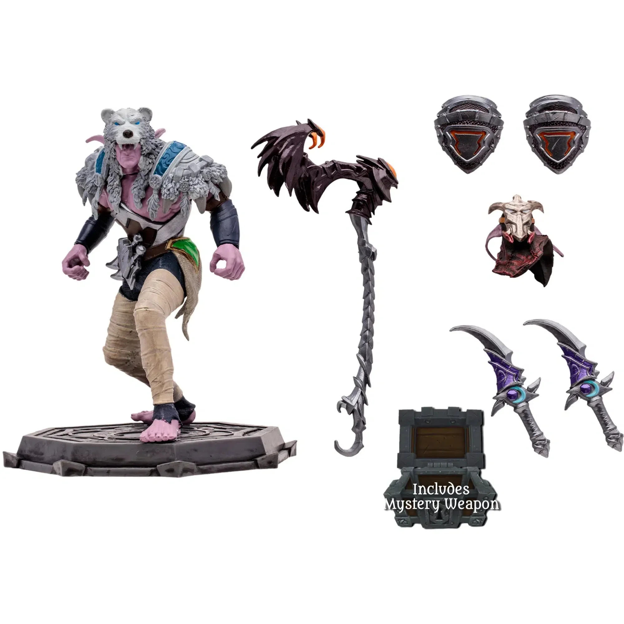 World of Warcraft - Elf Druid & Eld Rogue Action Figure with Mystery Weapon (7") - McFarlane Toys - Image 3