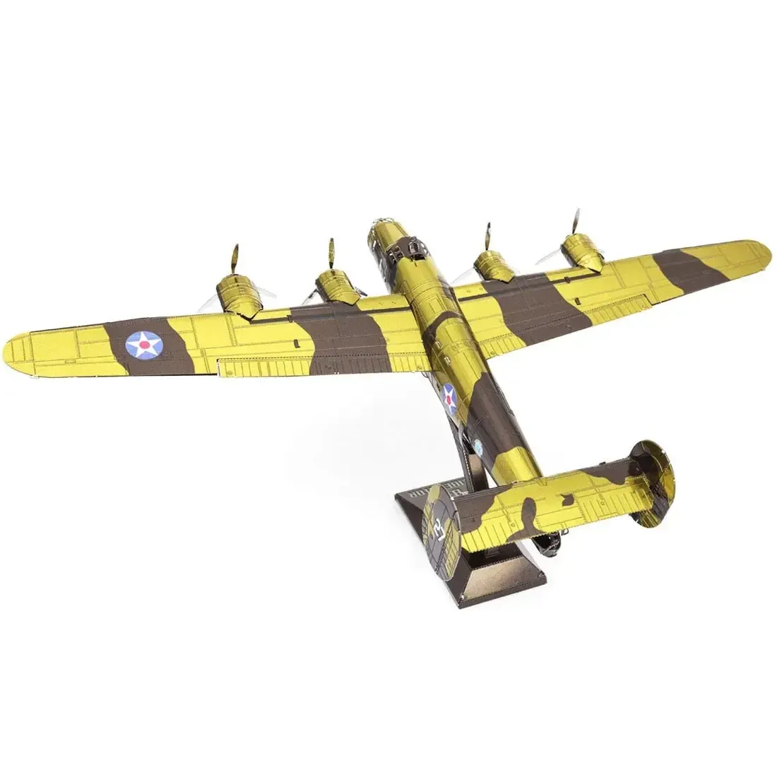 World War II - B-24 Liberator American Bomber Plane Figure Model Kit (1:156 Scale, Steel, Challenging Difficulty) - Fascinations - Metal Earth Series1 - Image 5