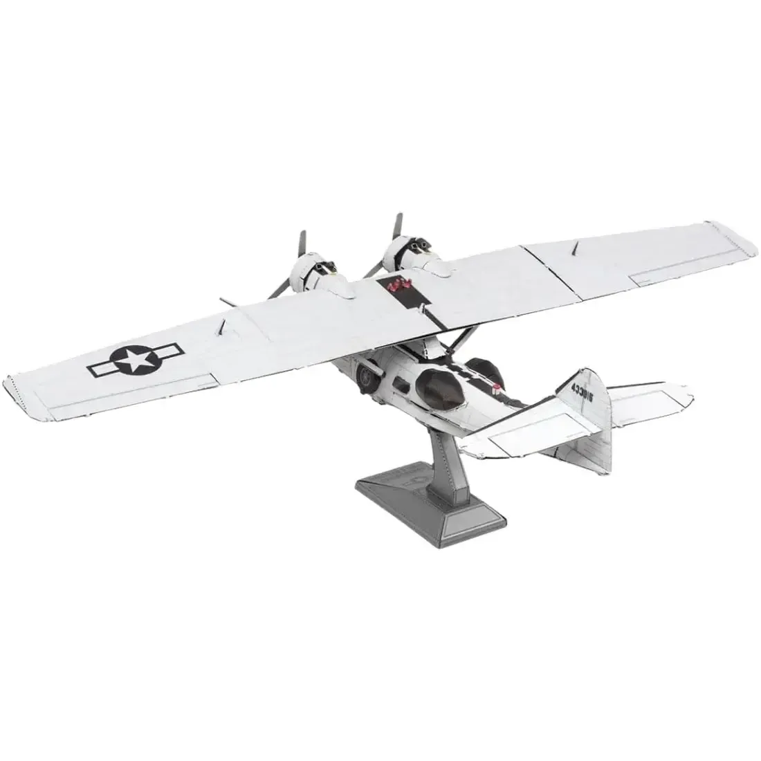 World War II - Consolidated PBY Catalina American Plane Boat Figure Model Kit (1:94 Scale, Steel, Moderate Difficulty) - Fascinations - Metal Earth Series - Image 6