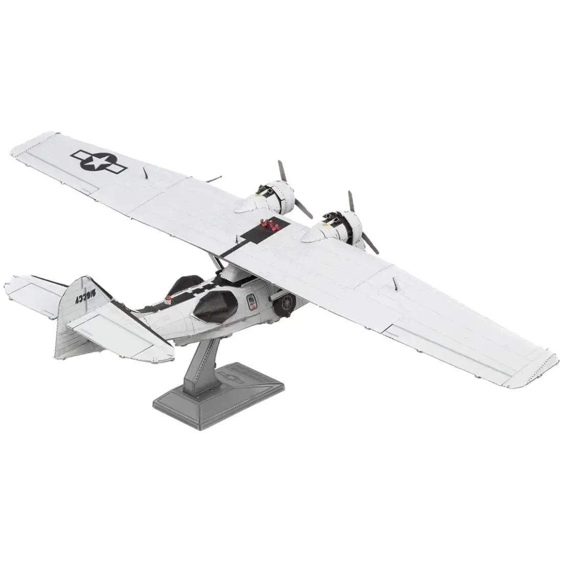 World War II - Consolidated PBY Catalina American Plane Boat Figure Model Kit (1:94 Scale, Steel, Moderate Difficulty) - Fascinations - Metal Earth Series - Image 7