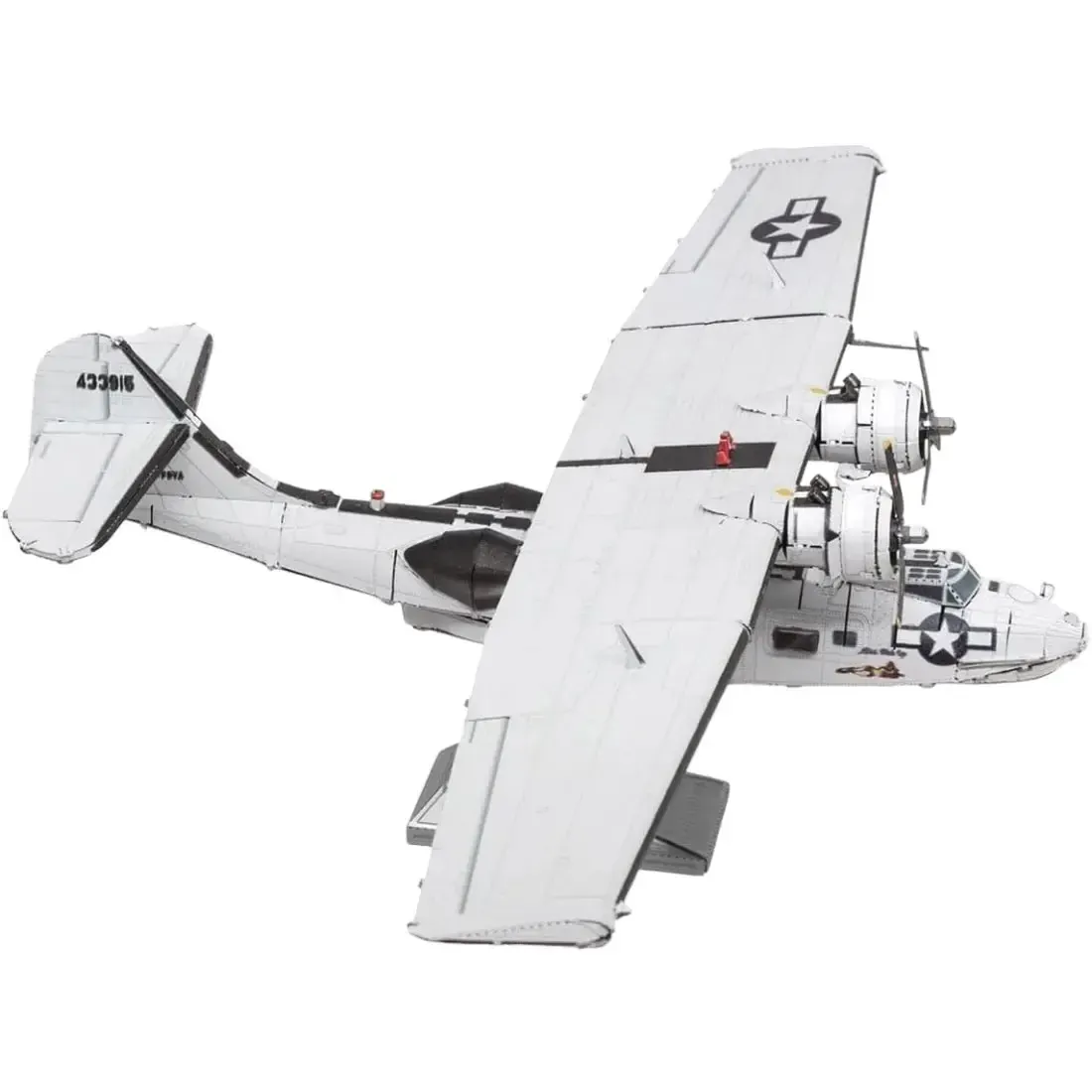World War II - Consolidated PBY Catalina American Plane Boat Figure Model Kit (1:94 Scale, Steel, Moderate Difficulty) - Fascinations - Metal Earth Series - Image 9