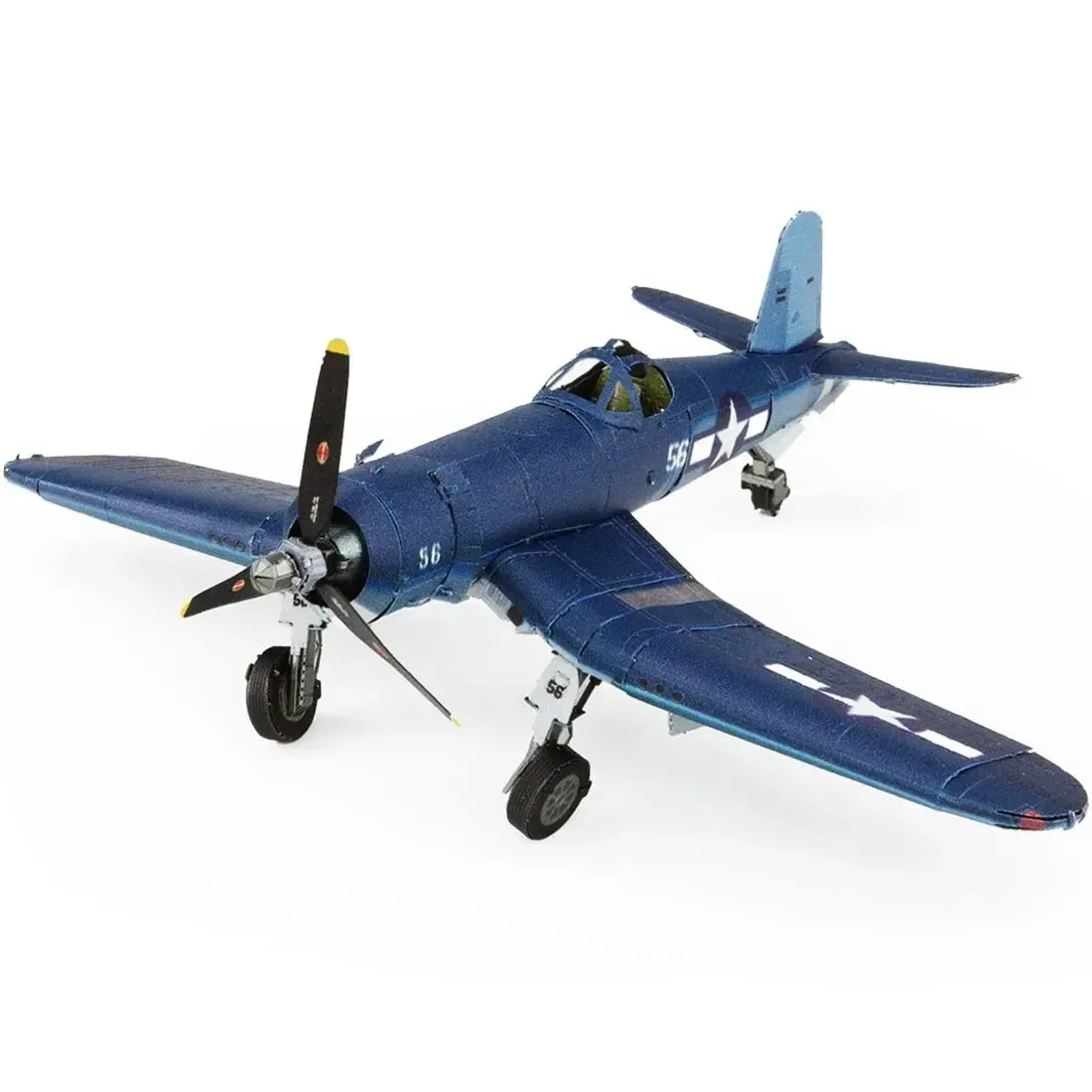 World War II - F4U Corsair American Plane Figure Model Kit (1:74 Scale, Steel, Challenging Difficulty) - Fascinations - Metal Earth Series - Image 4