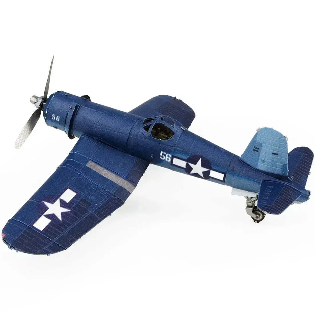 World War II - F4U Corsair American Plane Figure Model Kit (1:74 Scale, Steel, Challenging Difficulty) - Fascinations - Metal Earth Series - Image 5