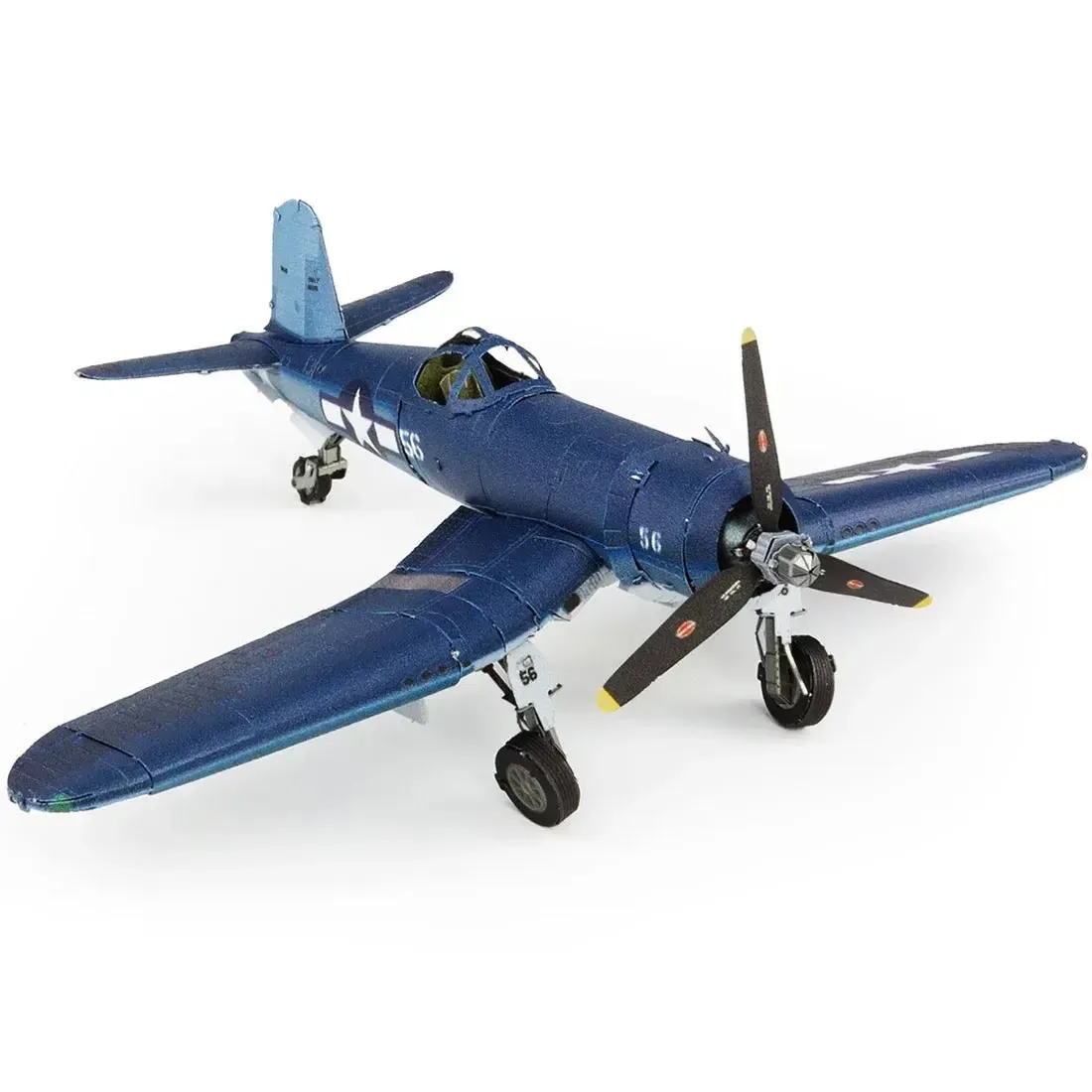 World War II - F4U Corsair American Plane Figure Model Kit (1:74 Scale, Steel, Challenging Difficulty) - Fascinations - Metal Earth Series - Image 8