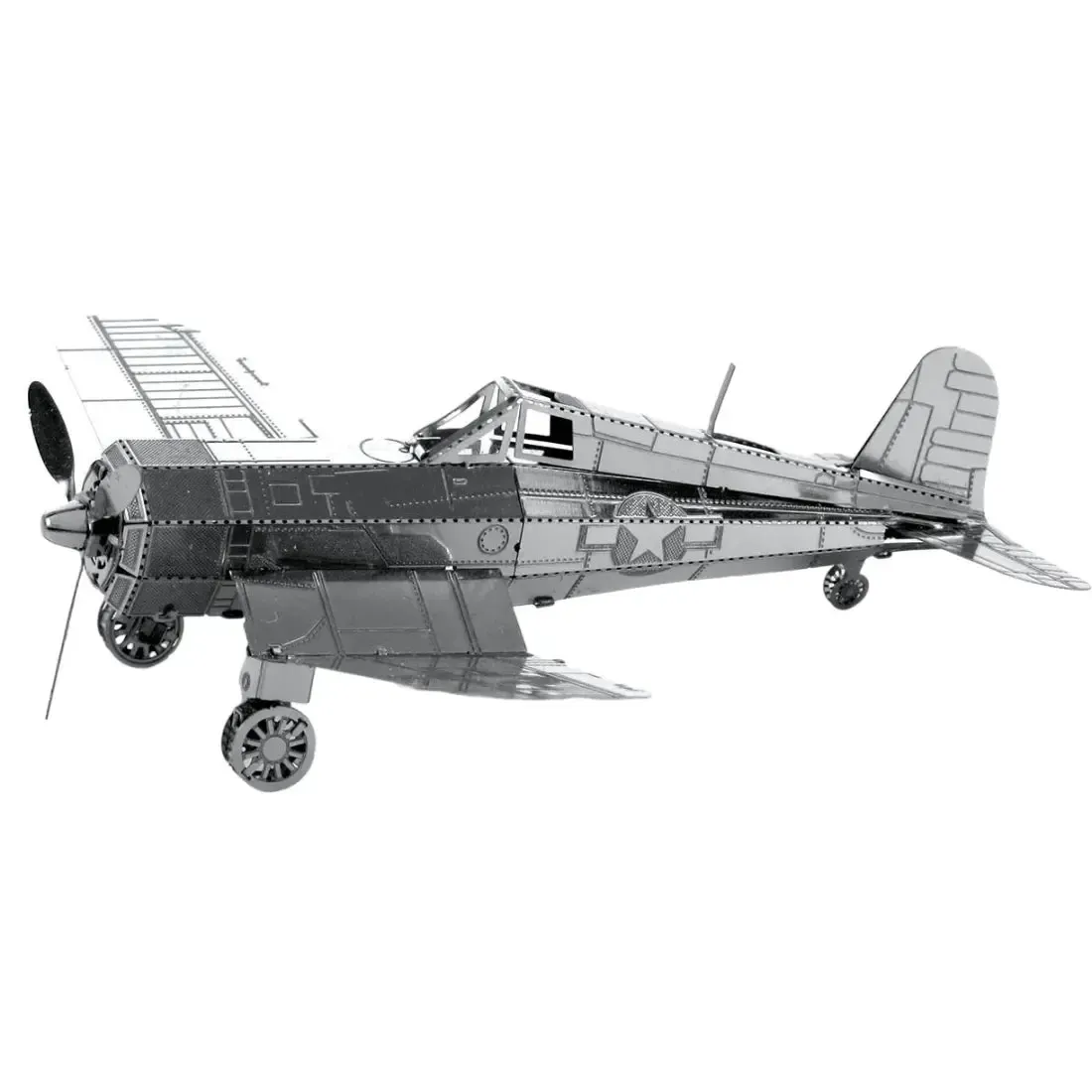 World War II - F4U Corsair American Plane Figure Model Kit (Steel, Moderate Difficulty) - Fascinations - Metal Earth Series - Image 4