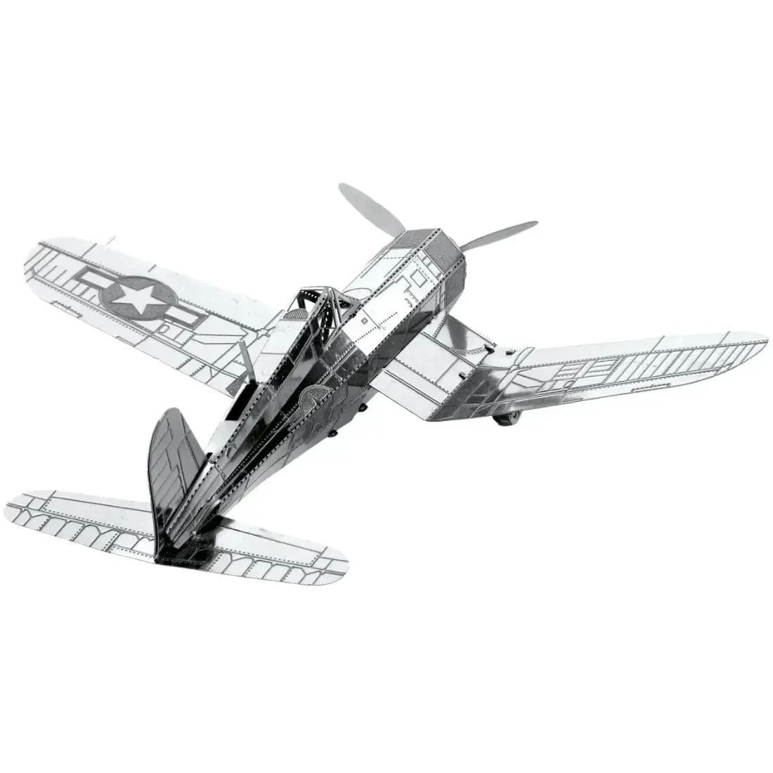 World War II - F4U Corsair American Plane Figure Model Kit (Steel, Moderate Difficulty) - Fascinations - Metal Earth Series - Image 6