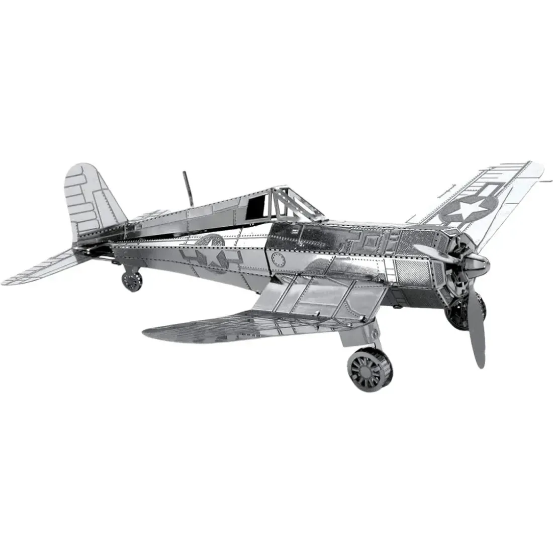 World War II - F4U Corsair American Plane Figure Model Kit (Steel, Moderate Difficulty) - Fascinations - Metal Earth Series - Image 7