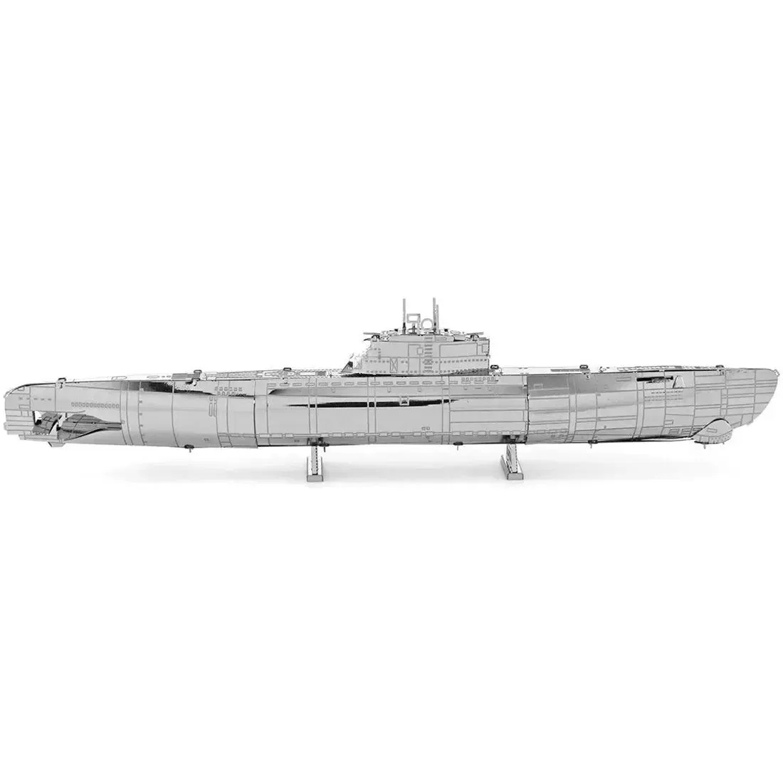 World War II - German U-Boat Type XXI Ship Figure Model Kit (1:74 Scale, Steel, Challenging Difficulty) - Fascinations - Metal Earth Series - Image 5