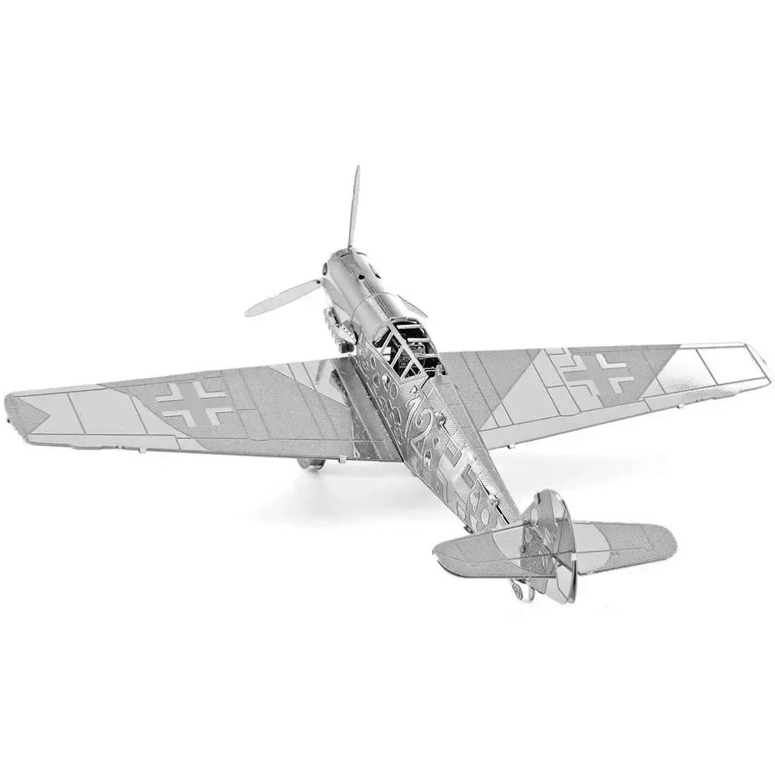 World War II - Messerschmitt Bf-109 German Plane Figure Model Kit (Steel, Moderate Difficulty) - Fascinations - Metal Earth Series - Image 6