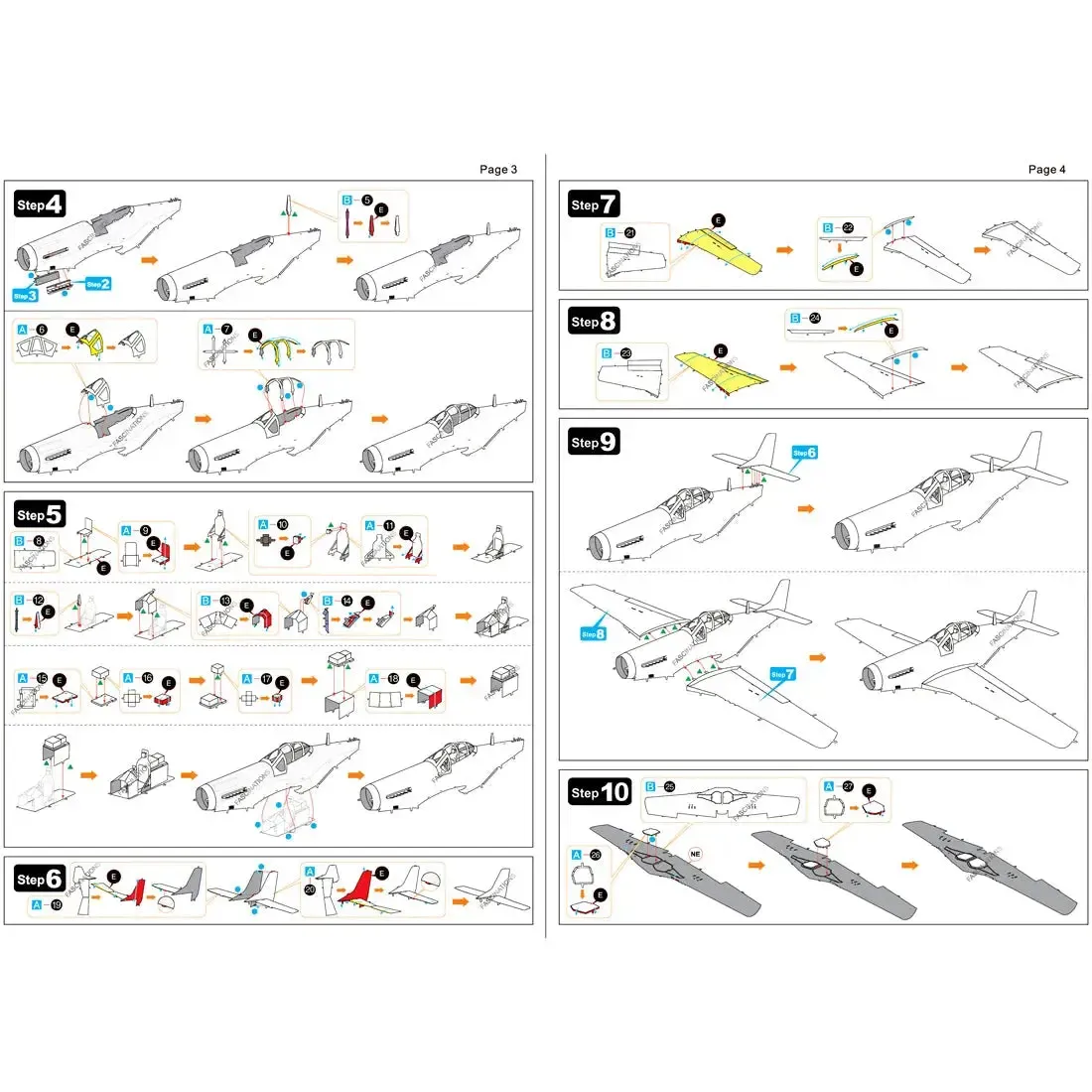 World War II - P-51D Mustang "Tuskegee Airmen" Plane Figure Model Kit (1:60 Scale, Steel, Challenging Difficulty) - Fascinations - Metal Earth Premium Series - Image 9