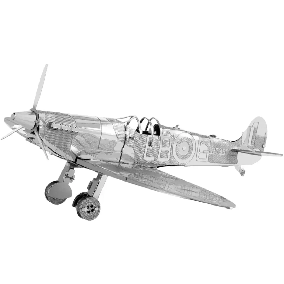 World War II - Supermarine Spitfire British Plane Figure Model Kit (Steel, Easy Difficulty) - Fascinations - Metal Earth Series - Image 7