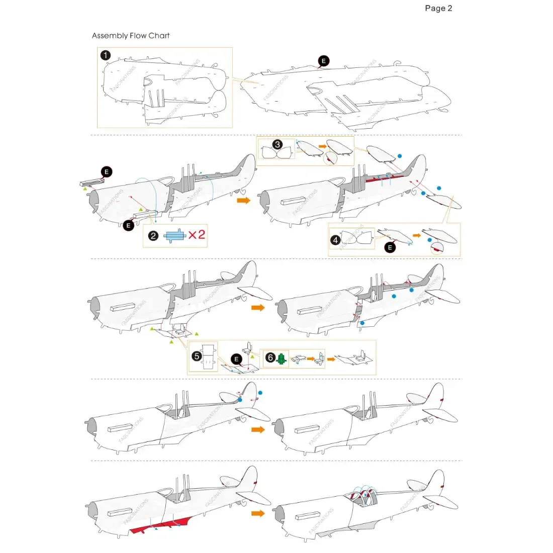 World War II - Supermarine Spitfire British Plane Figure Model Kit (Steel, Easy Difficulty) - Fascinations - Metal Earth Series - Image 9