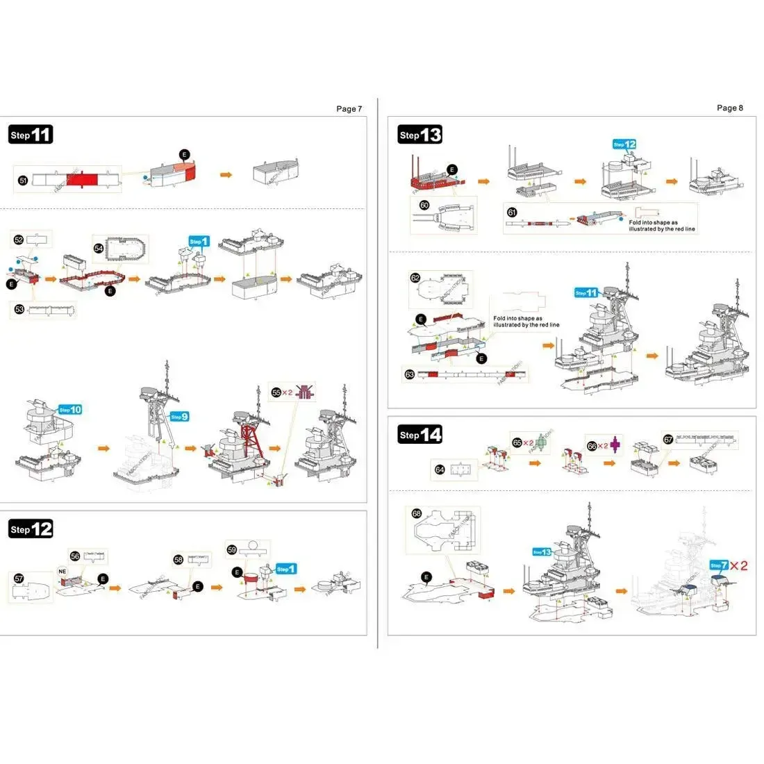 World War II [The United States Navy] - Unpainted USS Missouri BB-63 Battleship Figure Model Kit (Steel, Expert Difficulty) - Fascinations - Metal Earth Premium Series - Image 11