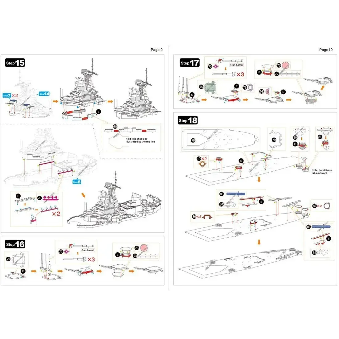 World War II [The United States Navy] - Unpainted USS Missouri BB-63 Battleship Figure Model Kit (Steel, Expert Difficulty) - Fascinations - Metal Earth Premium Series - Image 12