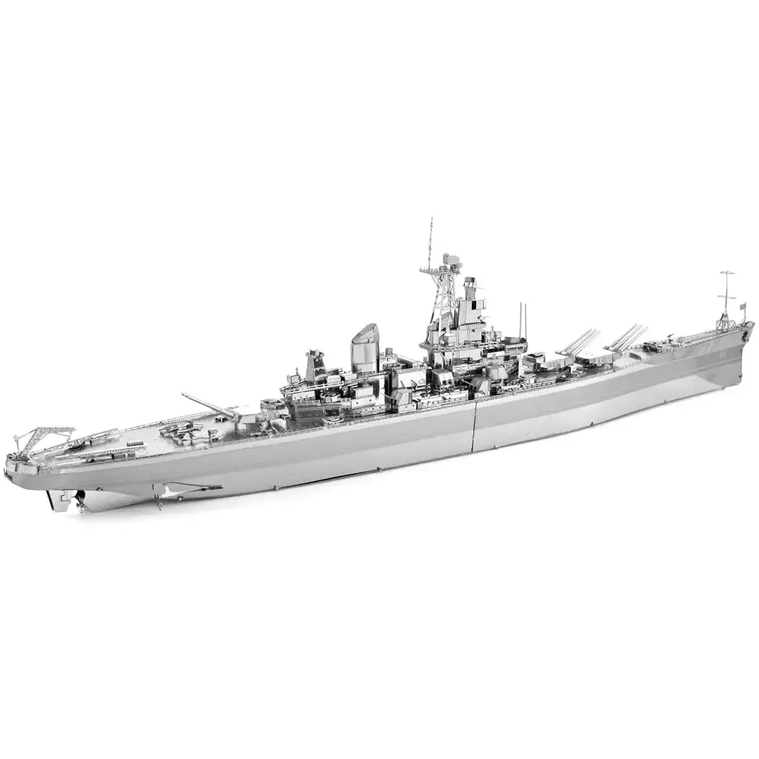World War II [The United States Navy] - Unpainted USS Missouri BB-63 Battleship Figure Model Kit (Steel, Expert Difficulty) - Fascinations - Metal Earth Premium Series - Image 6