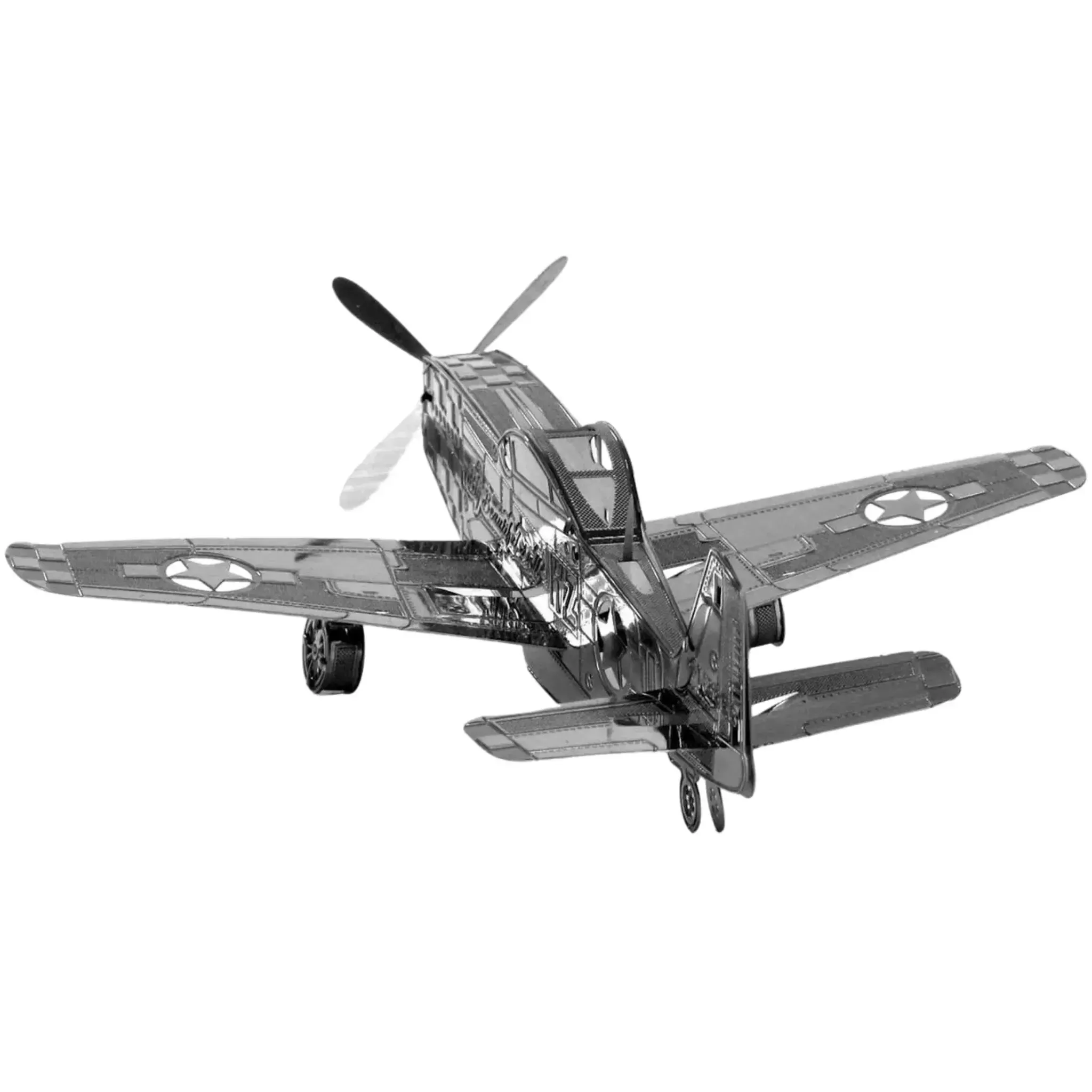 World War II [United States Air Force] - P-51 Mustang Fighter Aircraft Figure Model Kit (Steel, Easy Difficulty) - Fascinations - Metal Earth Series - (2024) - Image 5