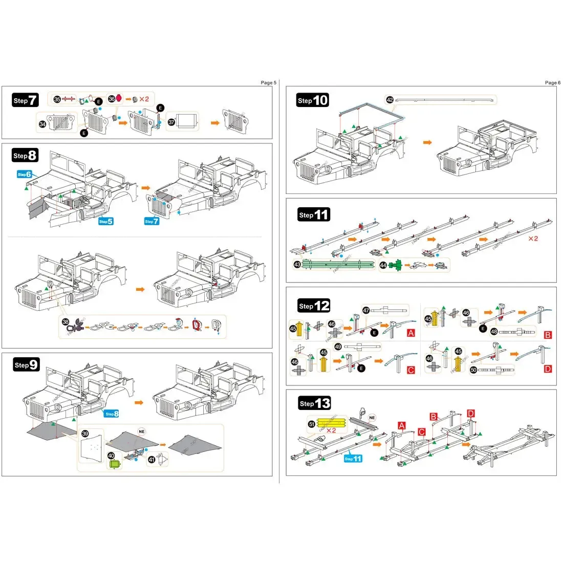 World War II - Unpainted Willys Overland Jeep Car Figure Model Kit (Steel, Challenging Difficulty) - Fascinations - Metal Earth Premium Series - Image 10