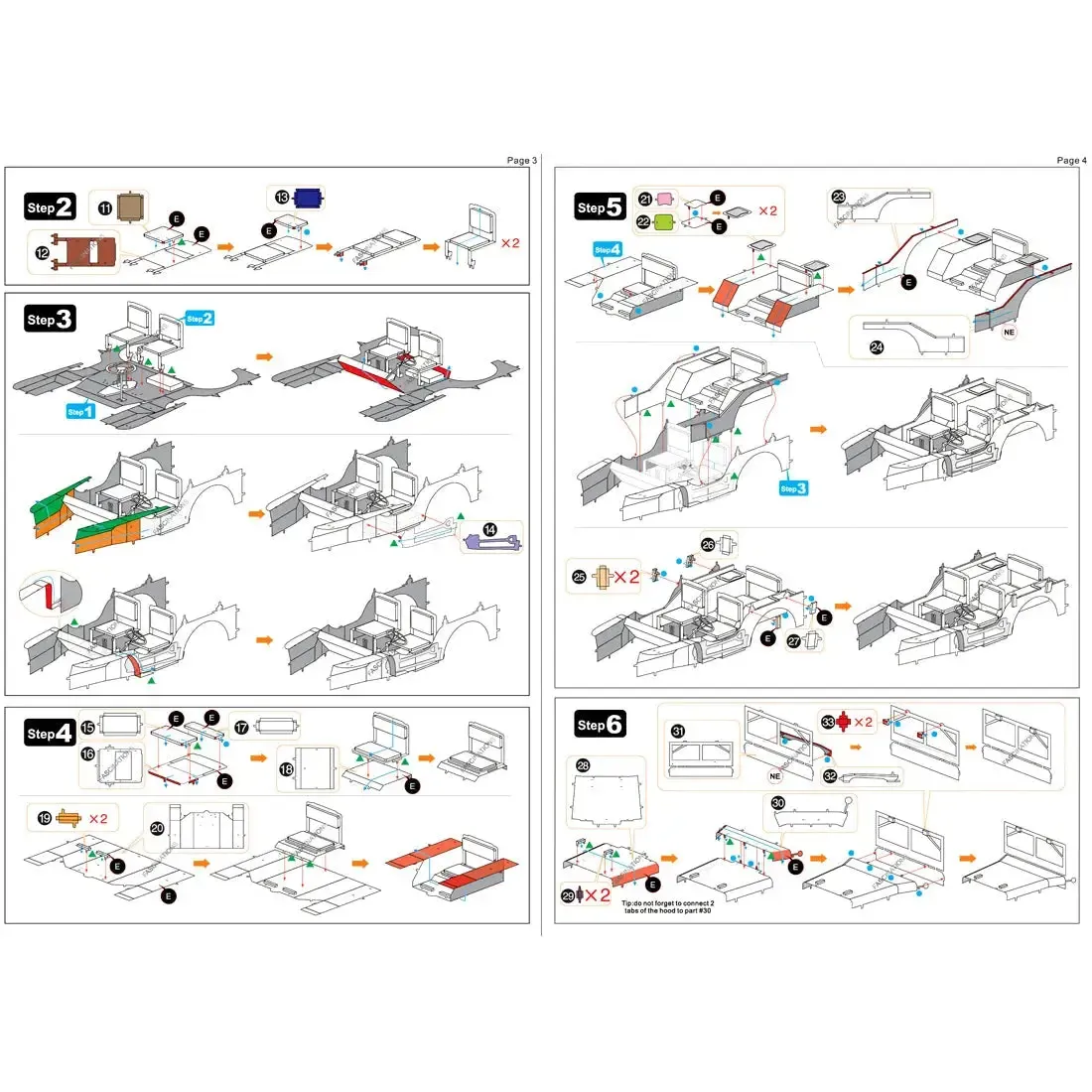 World War II - Unpainted Willys Overland Jeep Car Figure Model Kit (Steel, Challenging Difficulty) - Fascinations - Metal Earth Premium Series - Image 9