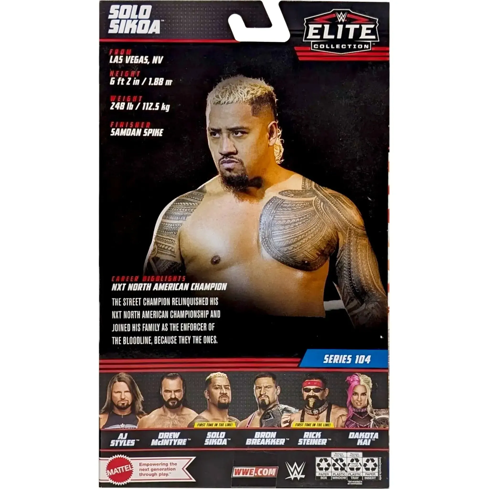 WWE - Solo Sikoa Action Figure (6") - Mattel - Elite Collection Series 104 - (2023) - Image 3