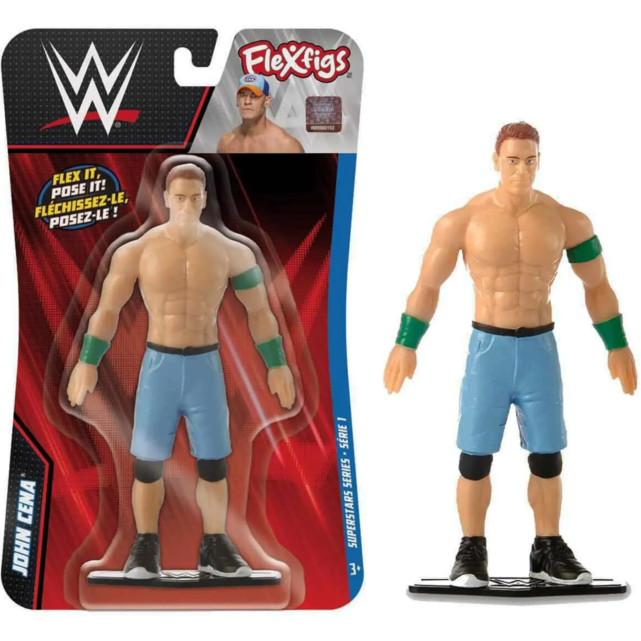 WWE Superstars - Bendable John Cena Action Figure (5.5") - TGC Toys - Flexfigs Superstars Series 1 - (2024) - Image 2