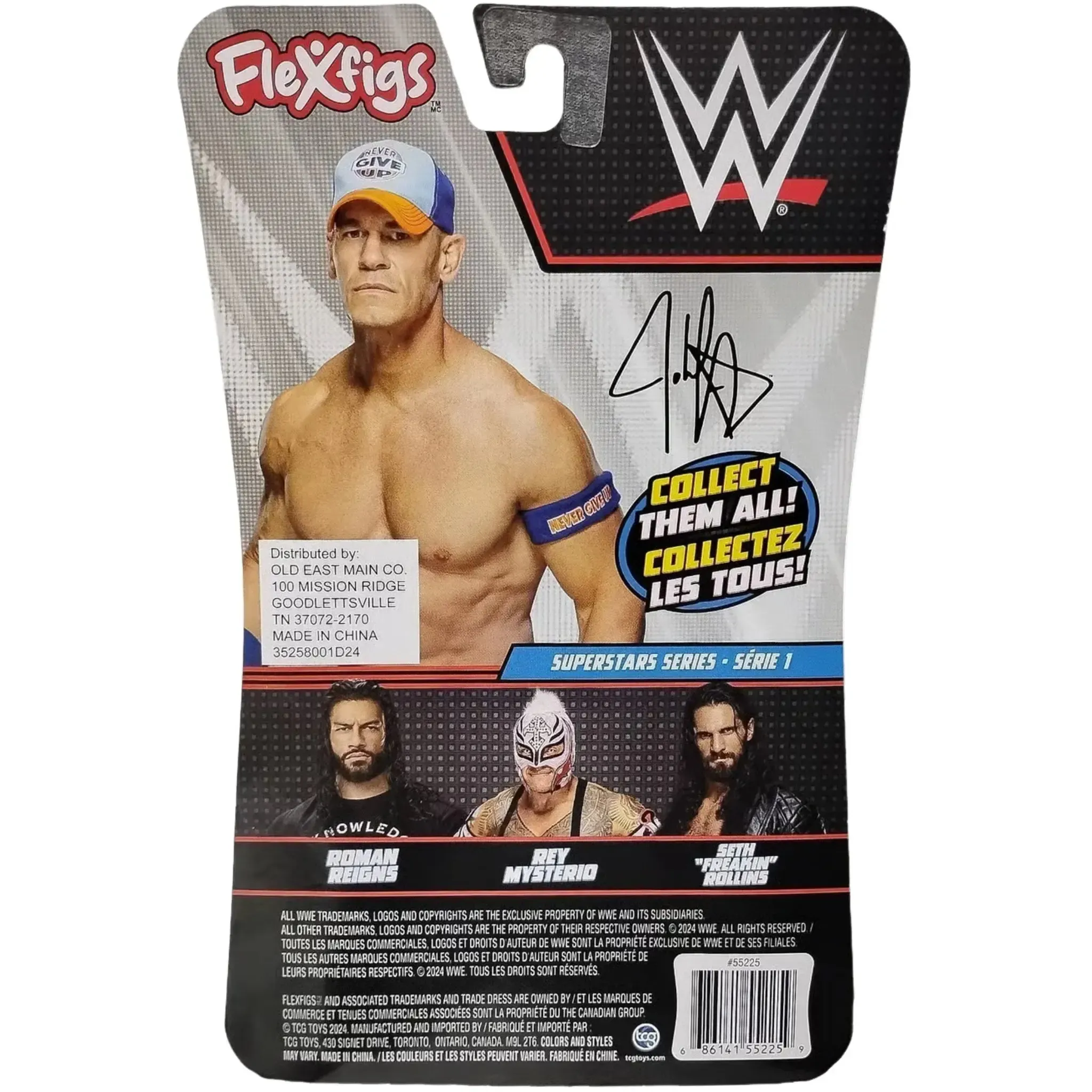 WWE Superstars - Bendable John Cena Action Figure (5.5") - TGC Toys - Flexfigs Superstars Series 1 - (2024) - Image 3