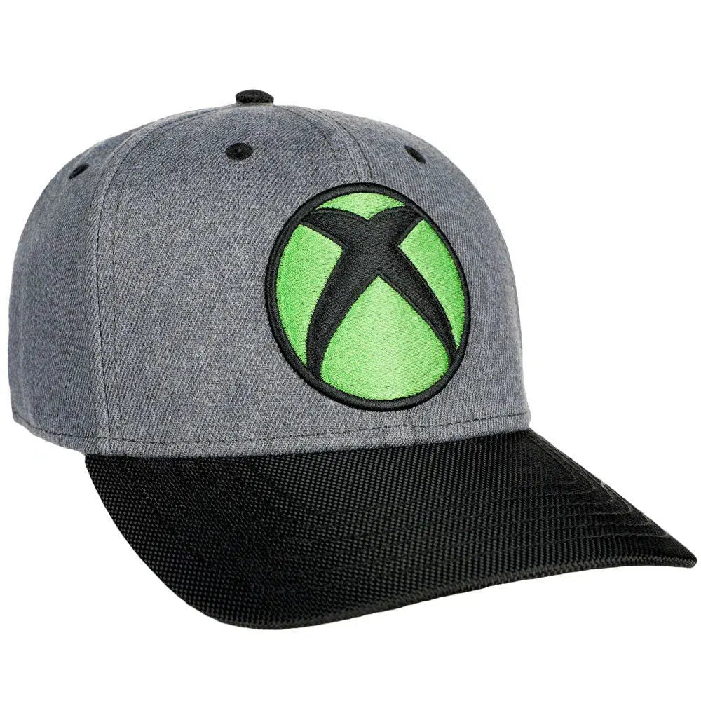 XBOX - Console Logo Snapback Hat (Gray, Curved Bill) - Bioworld - Image 3