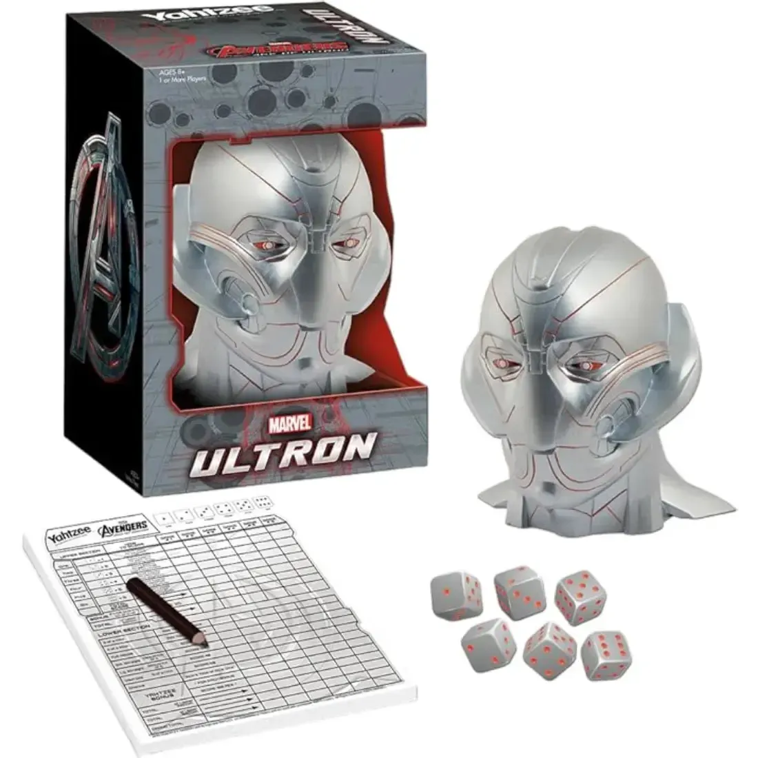 Yahtzee: Marvel Avengers Age of Ultron Edition - Dice-Based Superheroes Dice Game for Family, Adults, and Children (1+ Players, Age 8+) - USAopoly - Image 2