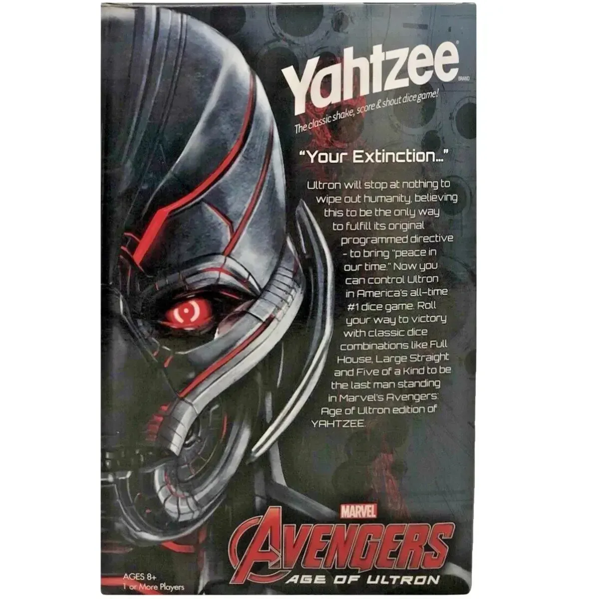 Yahtzee: Marvel Avengers Age of Ultron Edition - Dice-Based Superheroes Dice Game for Family, Adults, and Children (1+ Players, Age 8+) - USAopoly - Image 3